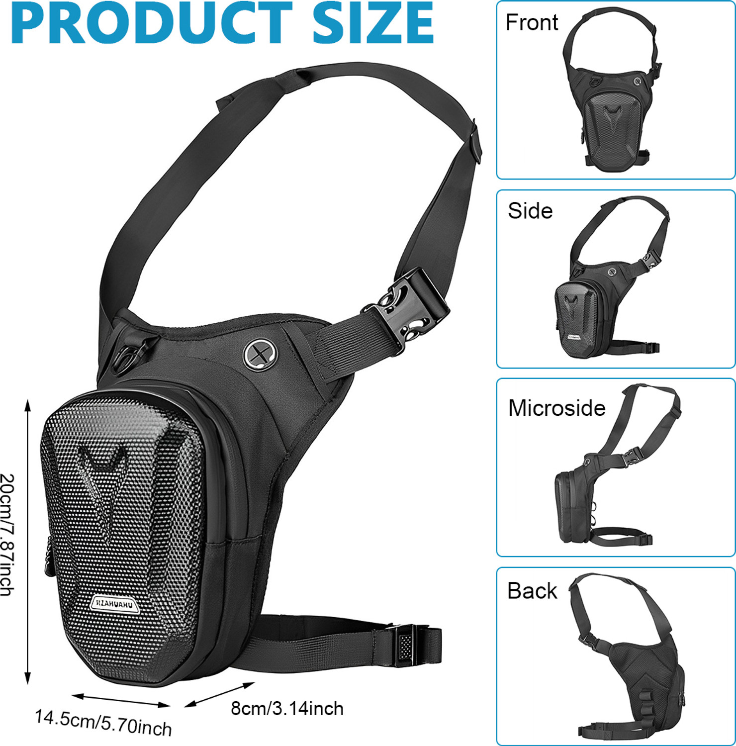 Image of HANNEA Otorcycle Waist Pack Drop Leg Bags Men Women Bike Riding Cycling Tactical Waist Bag
