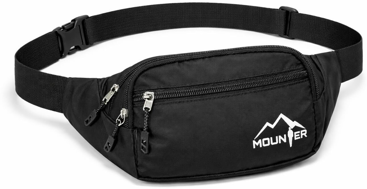 Image of MOUNTER Anti Theft, Water Resistant, Lightweight, Adjustable Fanny Pack Waist Bag