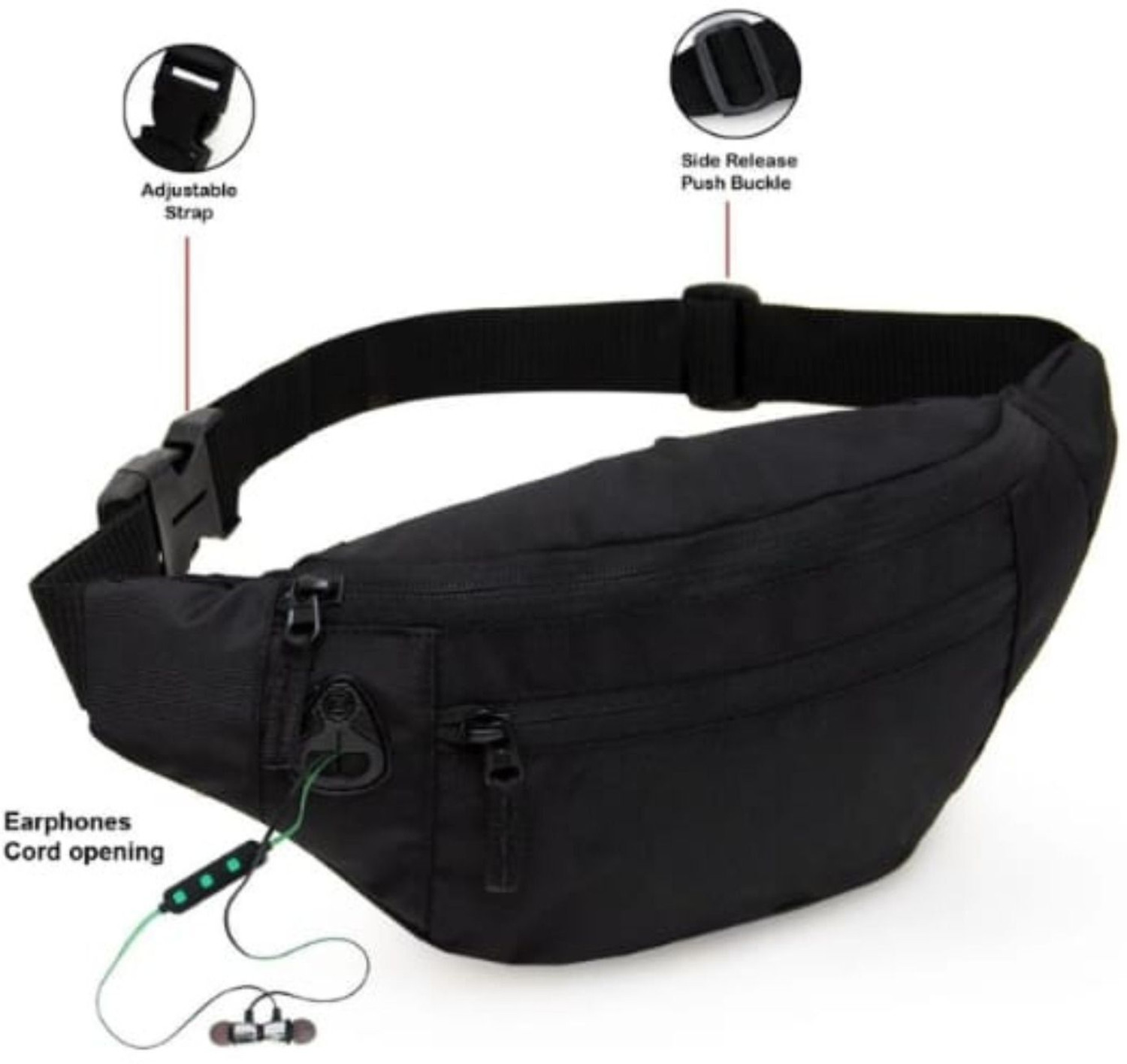 Image of WaistWish Multi-Purpose Fanny Pack Waist Bag Travel waist pouch