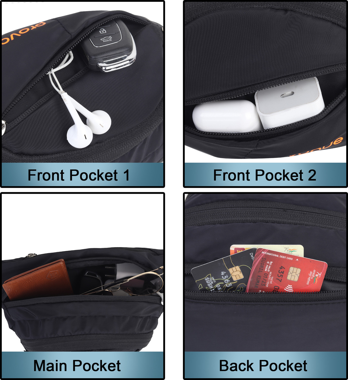 Image of PROVOGUE Lightweight Fanny pack, Waist Bag With Waterpoof Resistant Material Waist Bag
