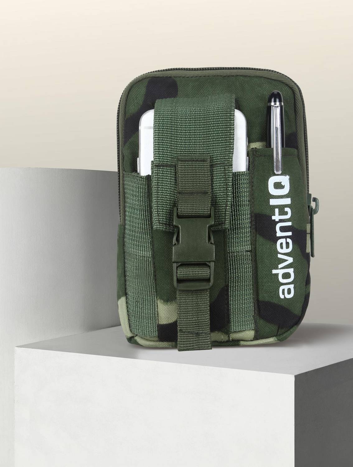 AdventIQ Tactical Multipurpose Molle Bag Military Sports running Waist Pouch Utility Tactical Waist Pack Camping Hiking Pouch Camouflage Print Waist Pouch Series