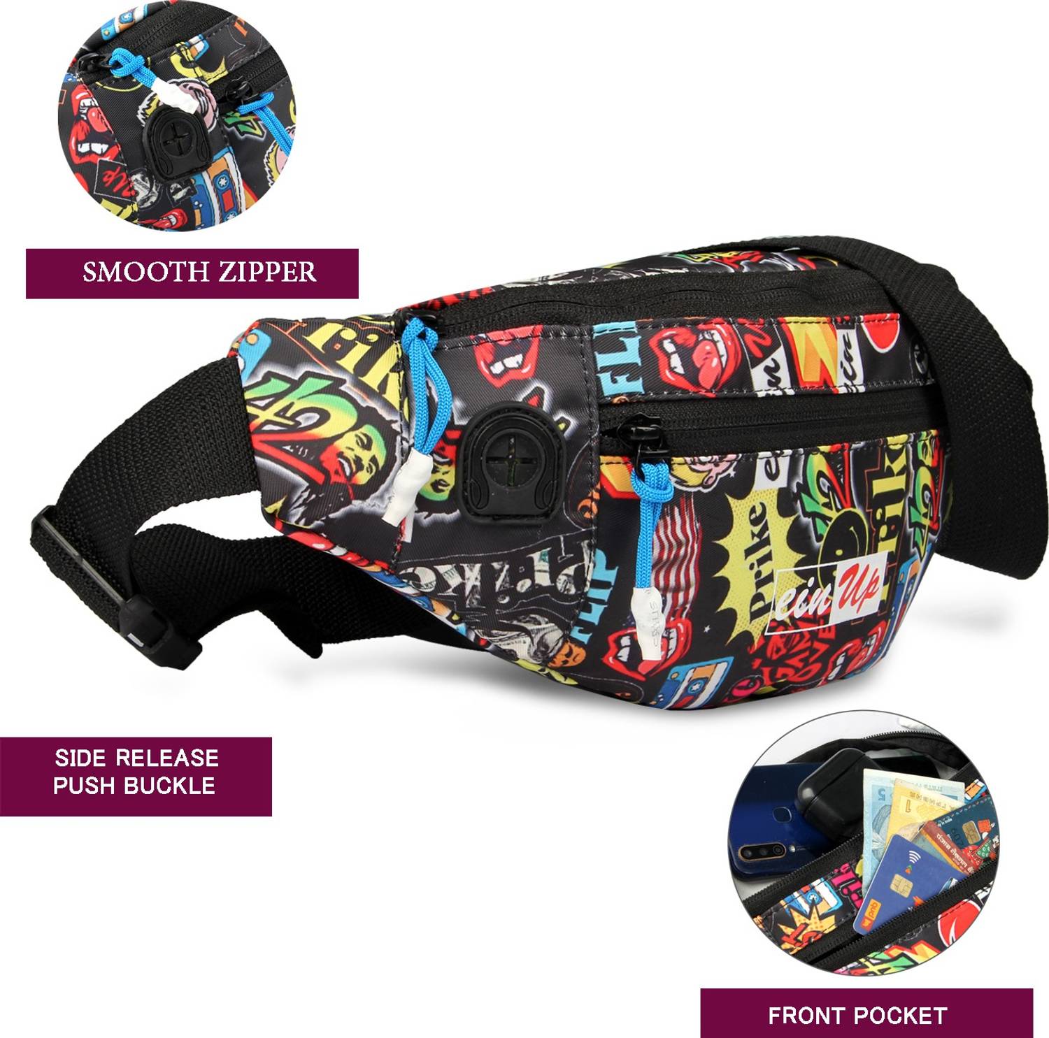 fkhbags Printed Rock Waist Bag - Image 4