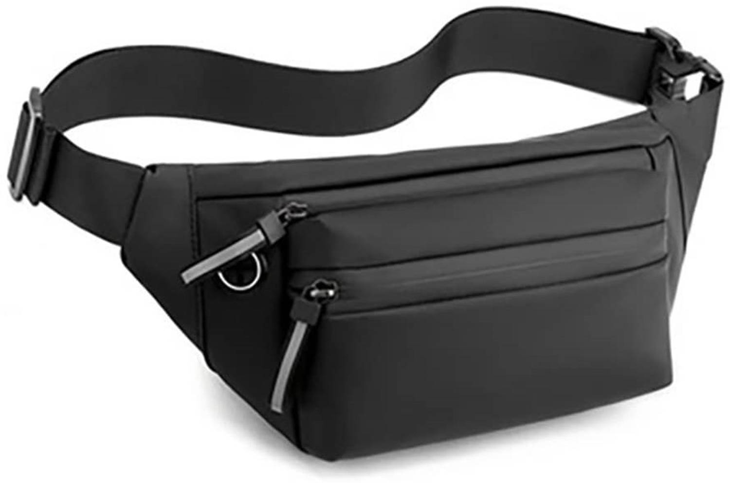 BROGBUS Men’s 4-Zipper Pockets Cross Body Bag for Men and Women Cross Body Bag for Men and Women