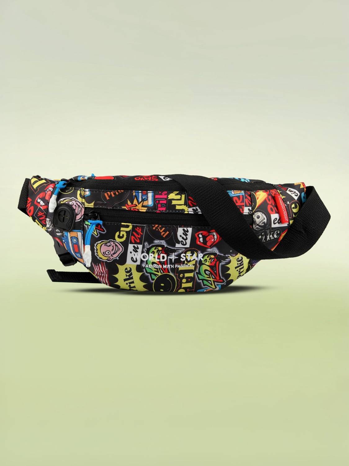 Worldstar rock Fanny Pack for Travel Bags Hiking Trekking printted waist bag