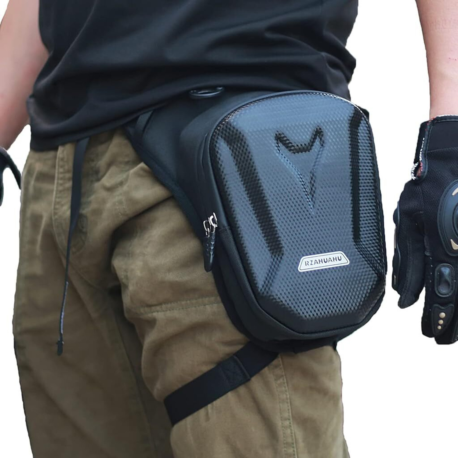 Image of HANNEA Otorcycle Waist Pack Drop Leg Bags Men Women Bike Riding Cycling Tactical Waist Bag