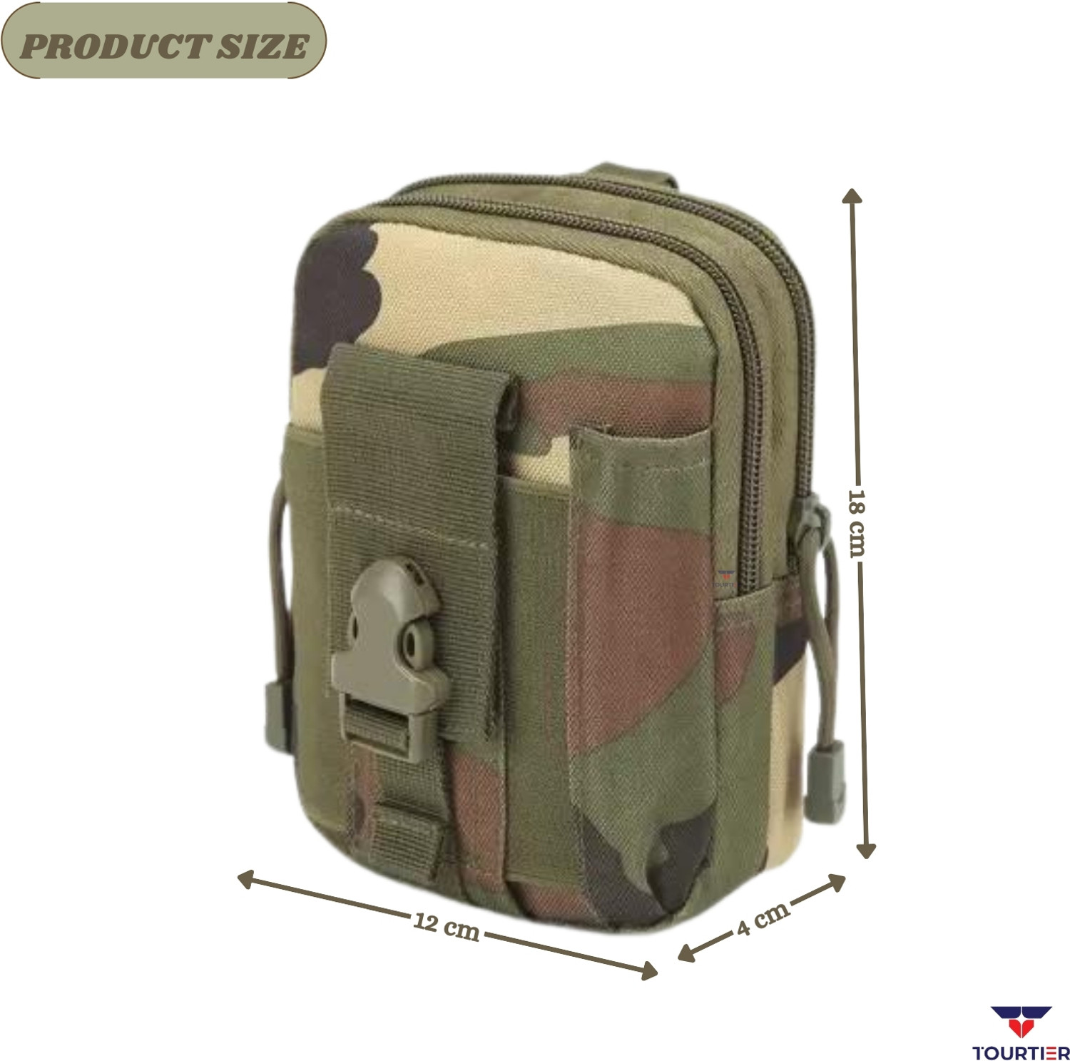 Image of TOURTIER Outdoor Travel Belt Bag Tactical Waist Wallet Molle Pouch For Camping Hiking Waist Bag
