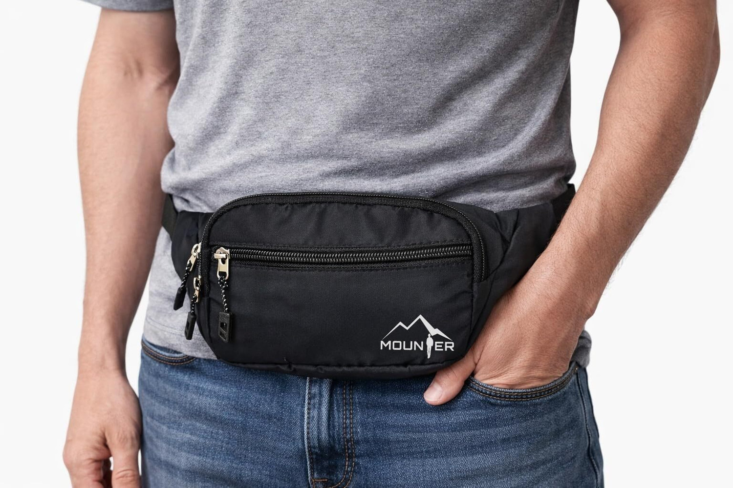 Image of MOUNTER Anti Theft, Water Resistant, Lightweight, Adjustable Fanny Pack Waist Bag