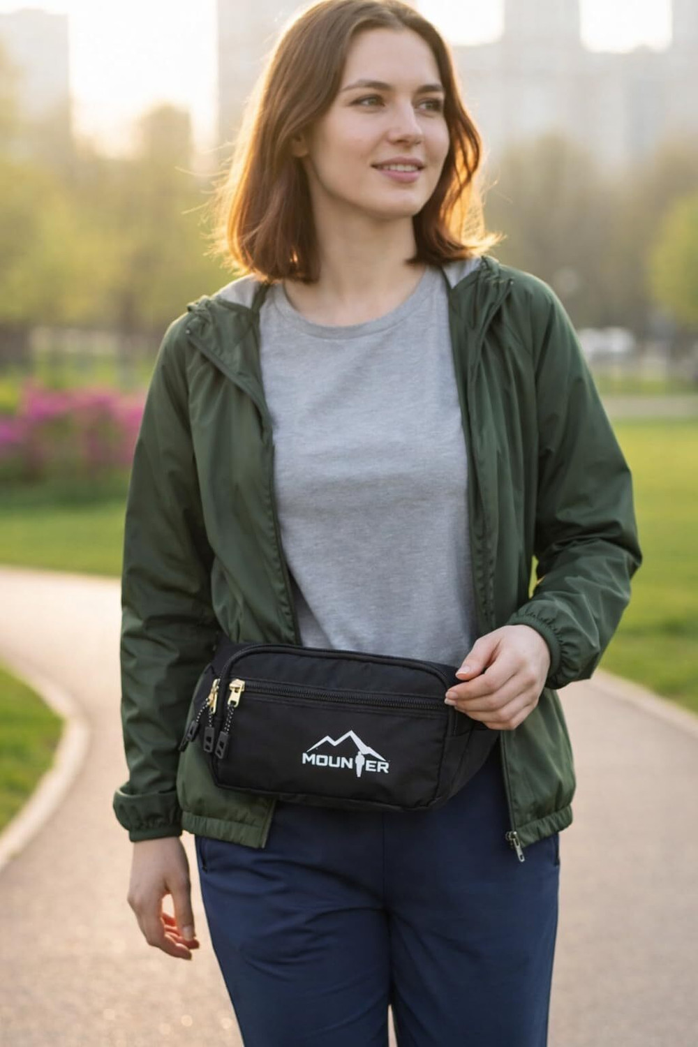 Image of MOUNTER Anti Theft, Water Resistant, Lightweight, Adjustable Fanny Pack Waist Bag