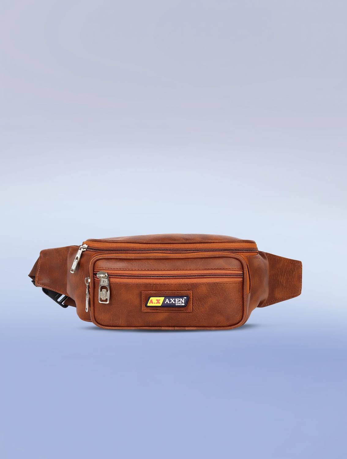 Axen Artificial Leather Waist Bag For Money, Belt, Phone, Cards, Document and Books Artificial Leather Waist Bag