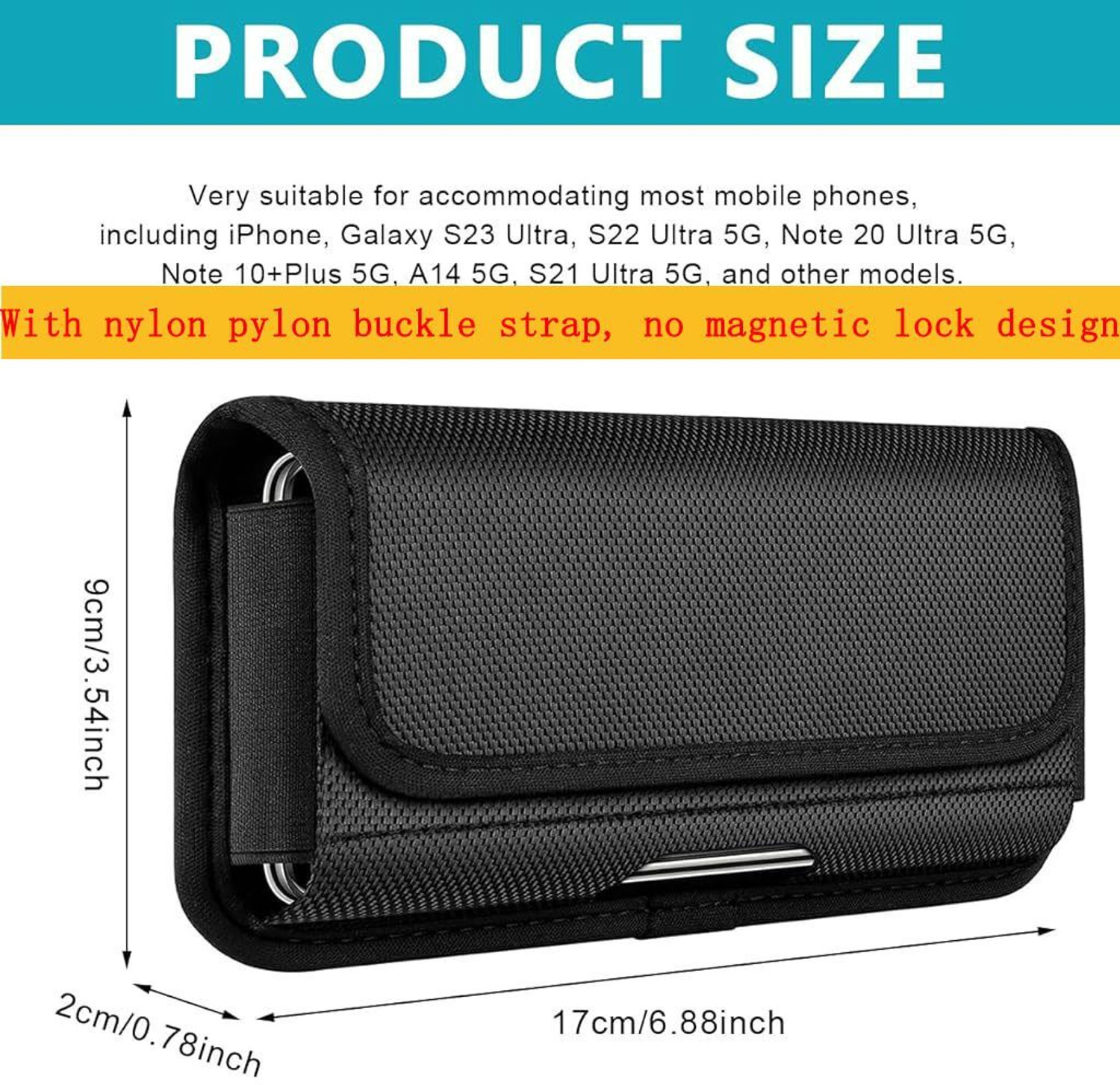 Image of ELEPHANTBOAT Mobile Pouch for Men with Belt Clip, Anti-scratch and Waterproof Phone Waist Bag