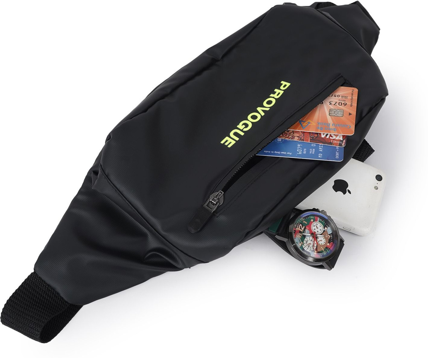 Image of PROVOGUE Urban Trek, Fanny Pack, Travel Pouch WAIST BAG (Black)