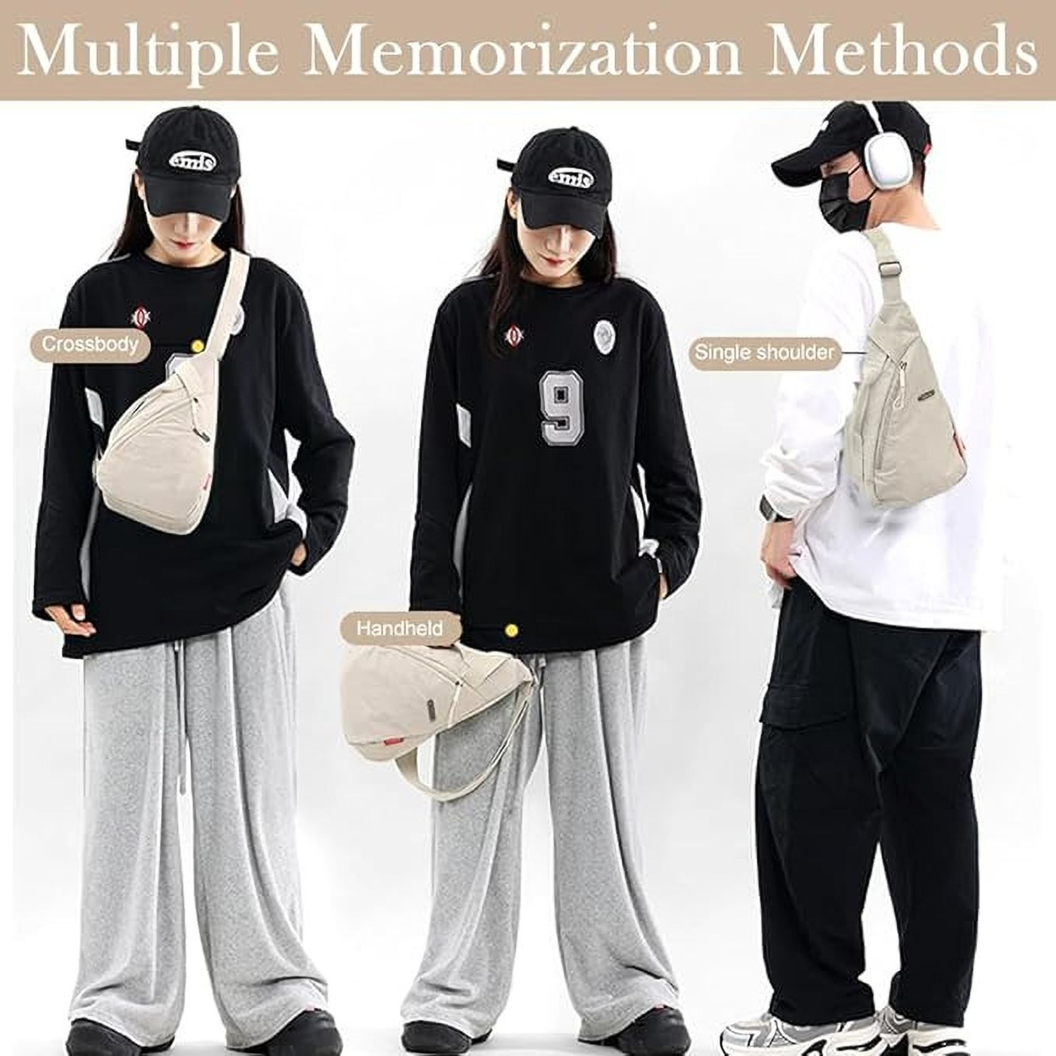 Image of MMTSWorld Chest Bag for Women Men Fashion Shoulder Bag Front Back Sling Shoulder Bag Waist Bag