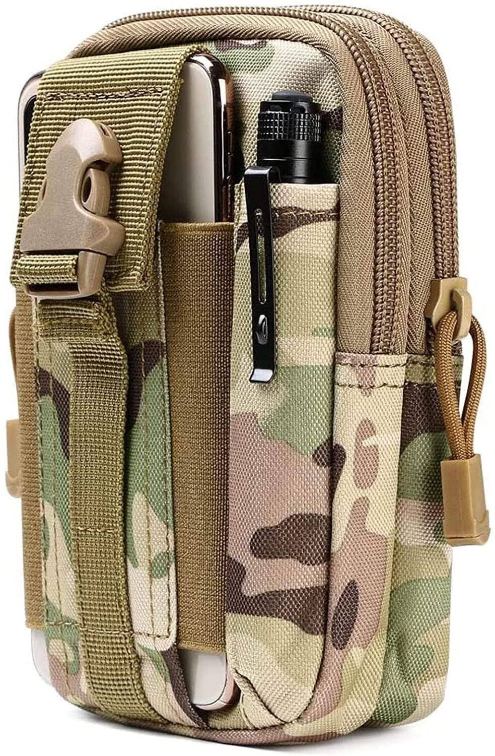 ANADI Outdoor Polyester Tactical Waist bag Pouch with Phone Pocket for Camping Waist Bag