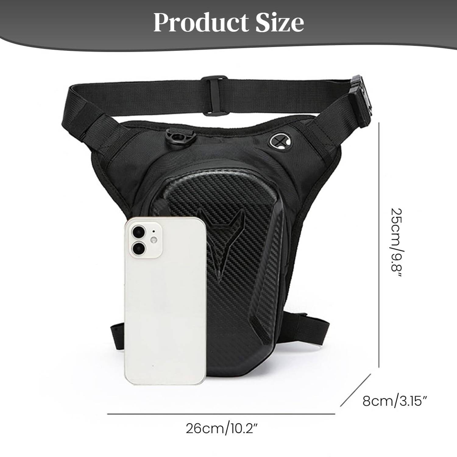 ESLNF Motorcycle Waist Drop Leg Bag – Waterproof Hard Shell