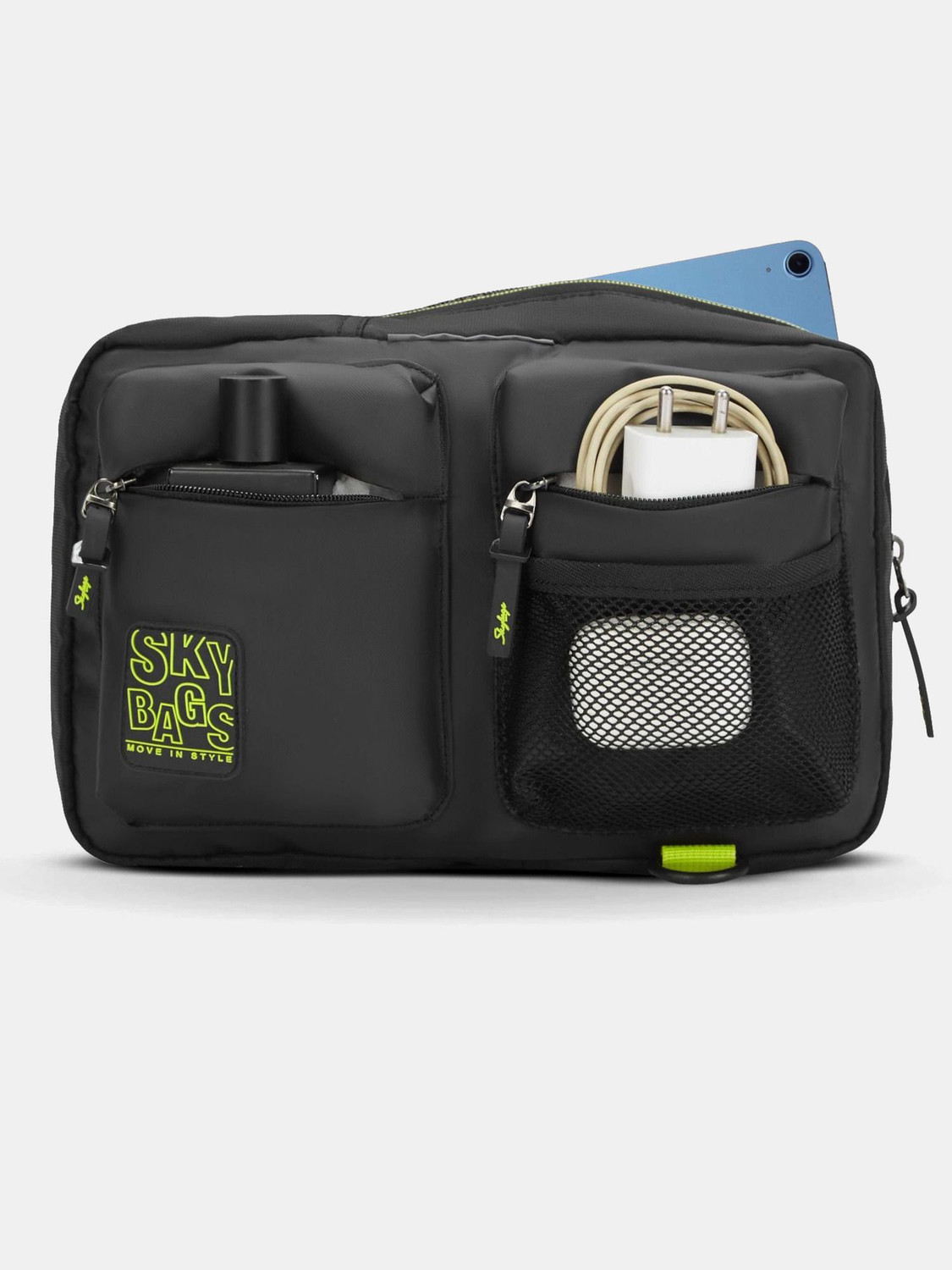 Image of SKYBAGS Blaze Crossbody Fashion Sling Bag For Men And Women, Tablet Compatible - Black Crossbody Fashion Sling Bag