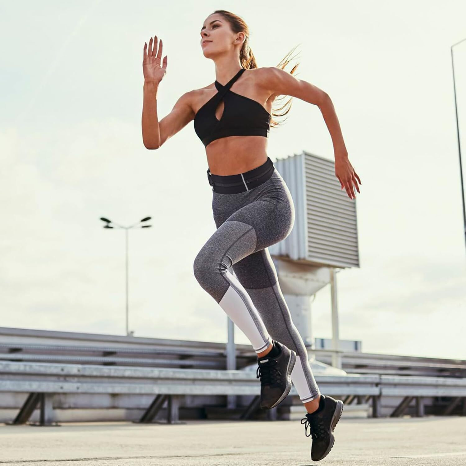 Image of Zenvick 2 Pocket Running Waist Bag waist bag (Black)