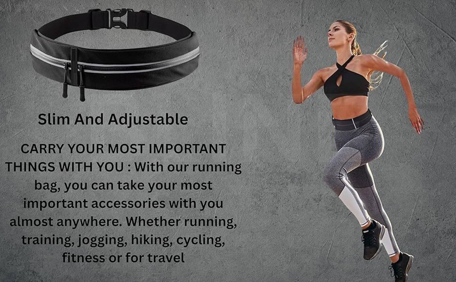Zenvick Bounce-Free Dual-Pocket Running Belt - Image 5