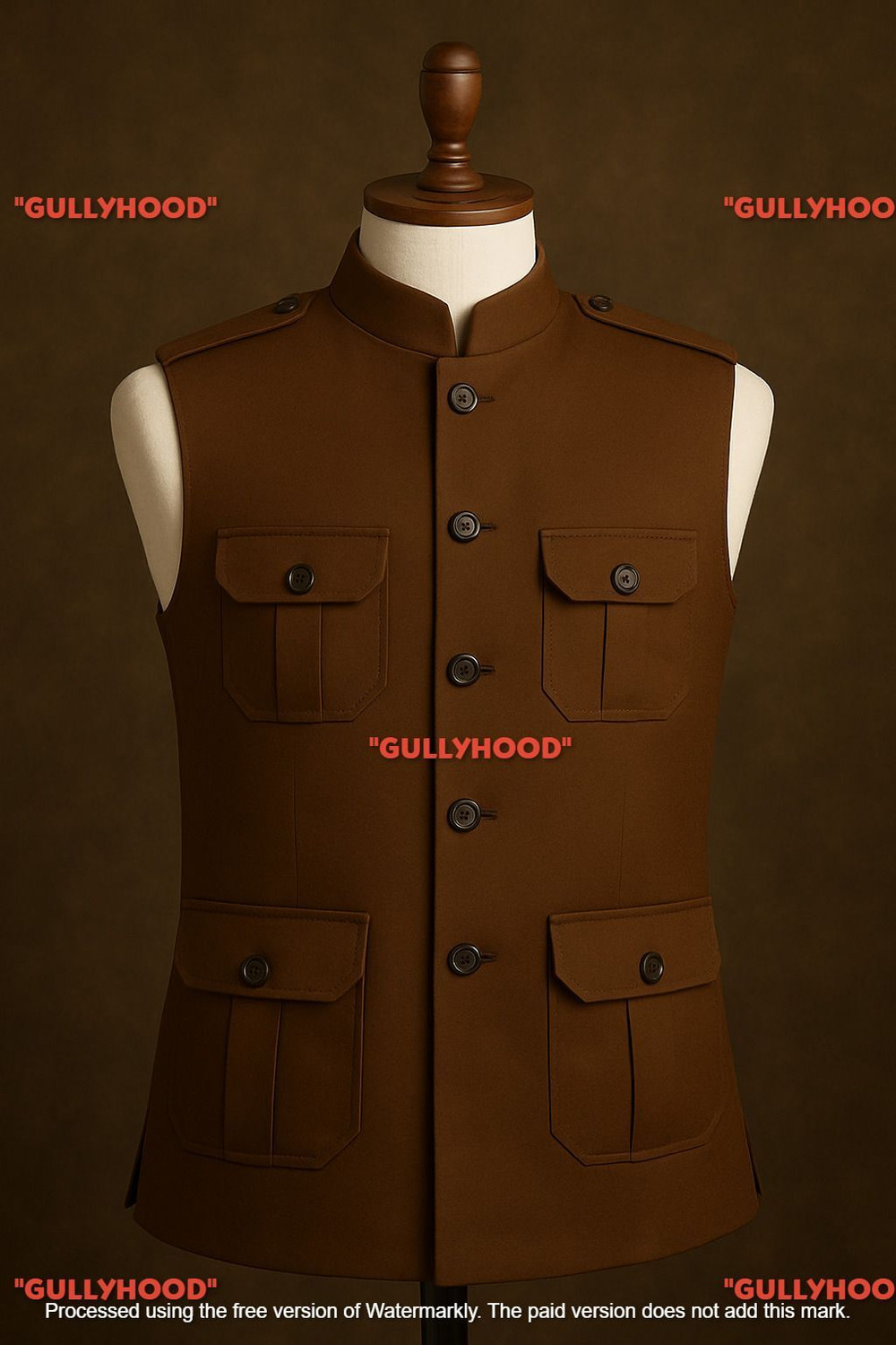 Image of Gullyhood Solid Men Waistcoat