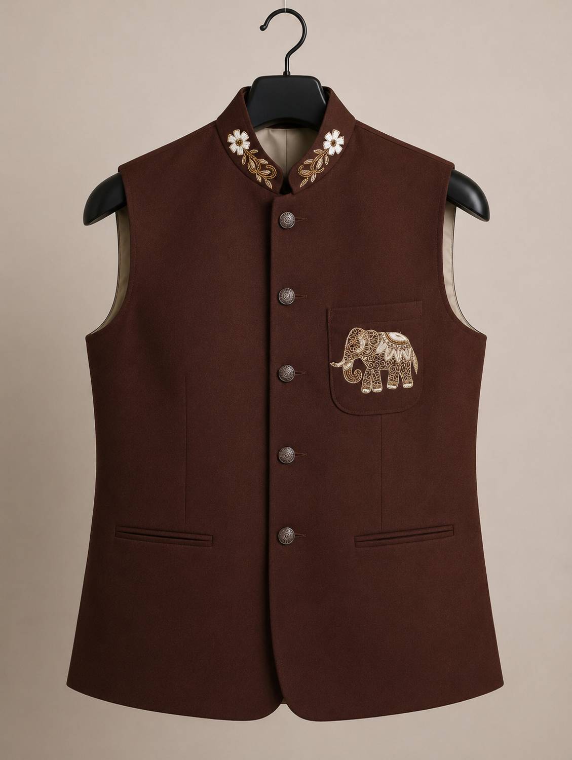 Akify Embroidered Men Waistcoat - Image 2