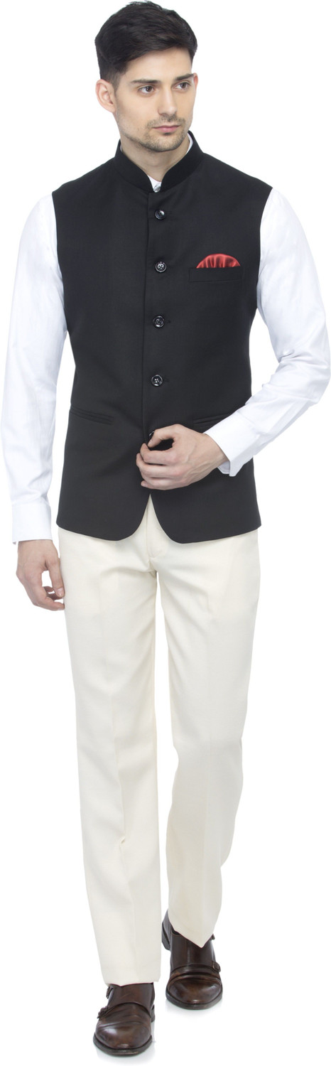 Image of FAVOROSKI Solid Men Waistcoat