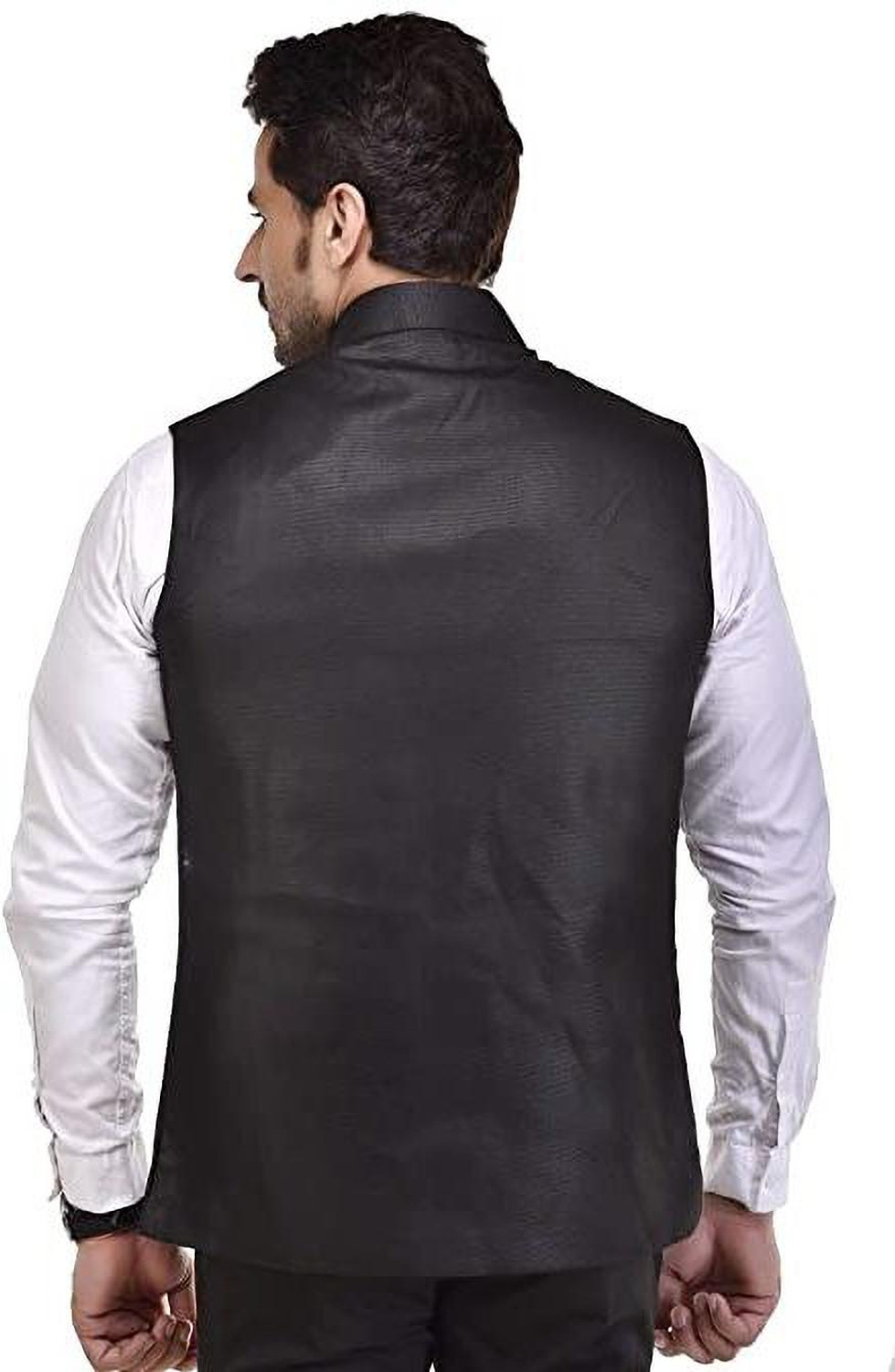 Image of ATLY Self Design Mandarin Festive & Wedding Men Blazer