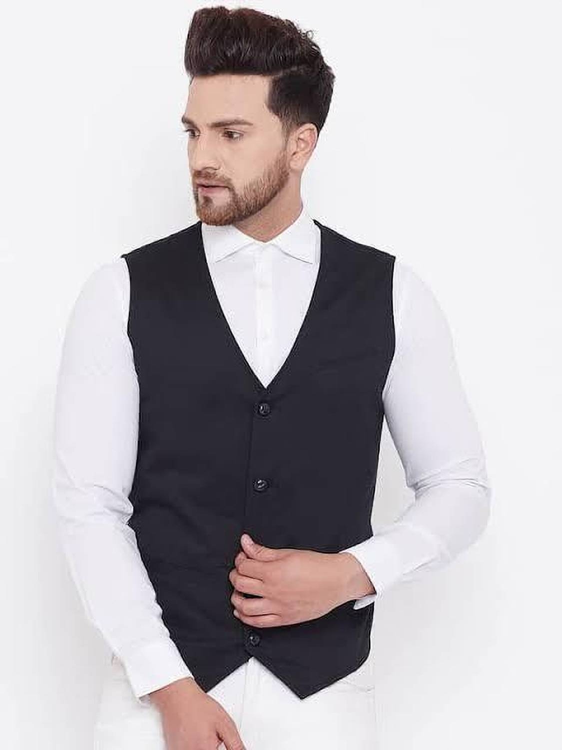 Darbar In Solid Men Waistcoat - Image 4