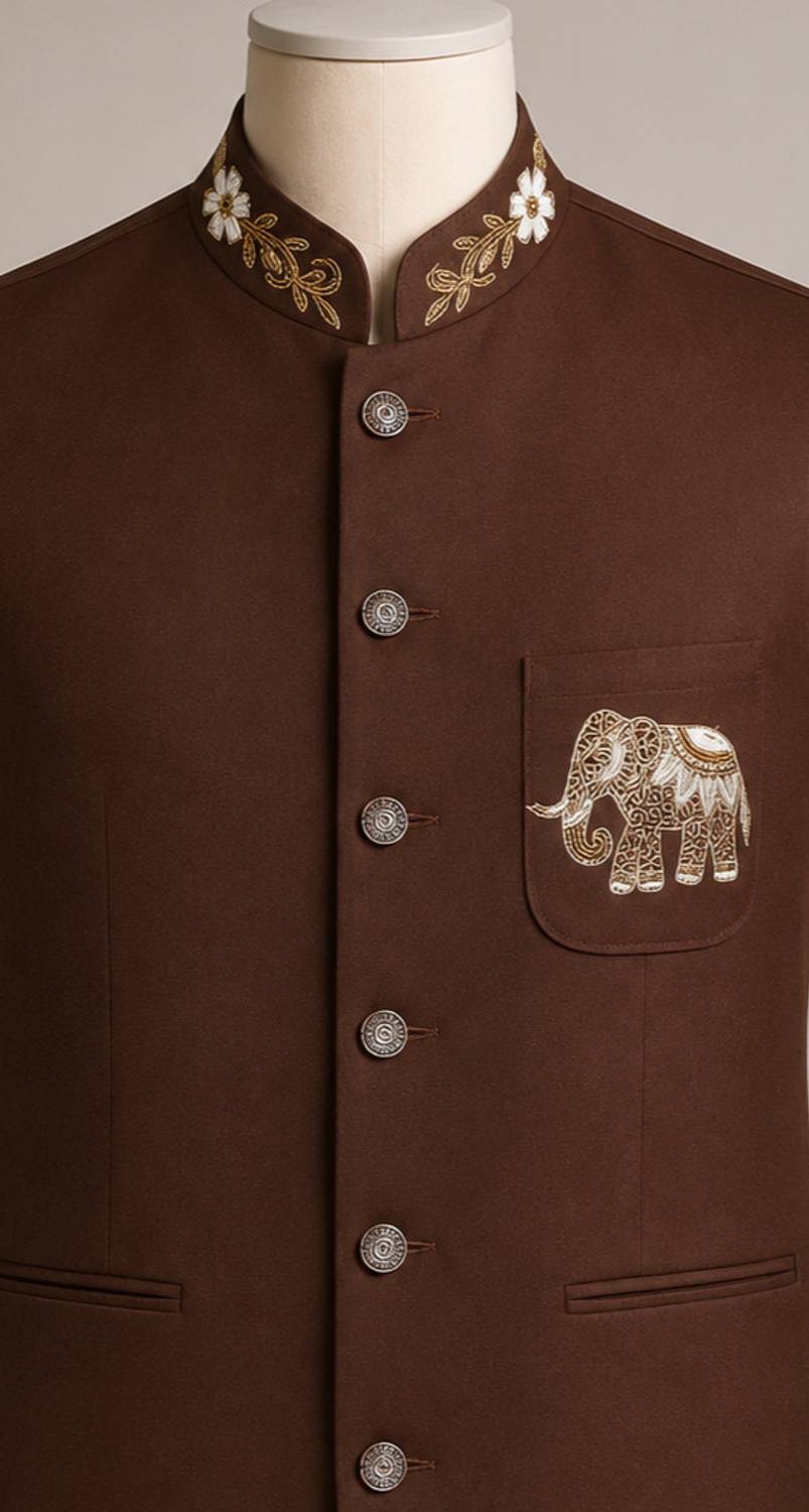 Akify Embroidered Men Waistcoat - Image 3