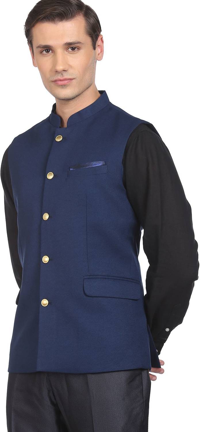 AD by Arvind Solid Men Waistcoat