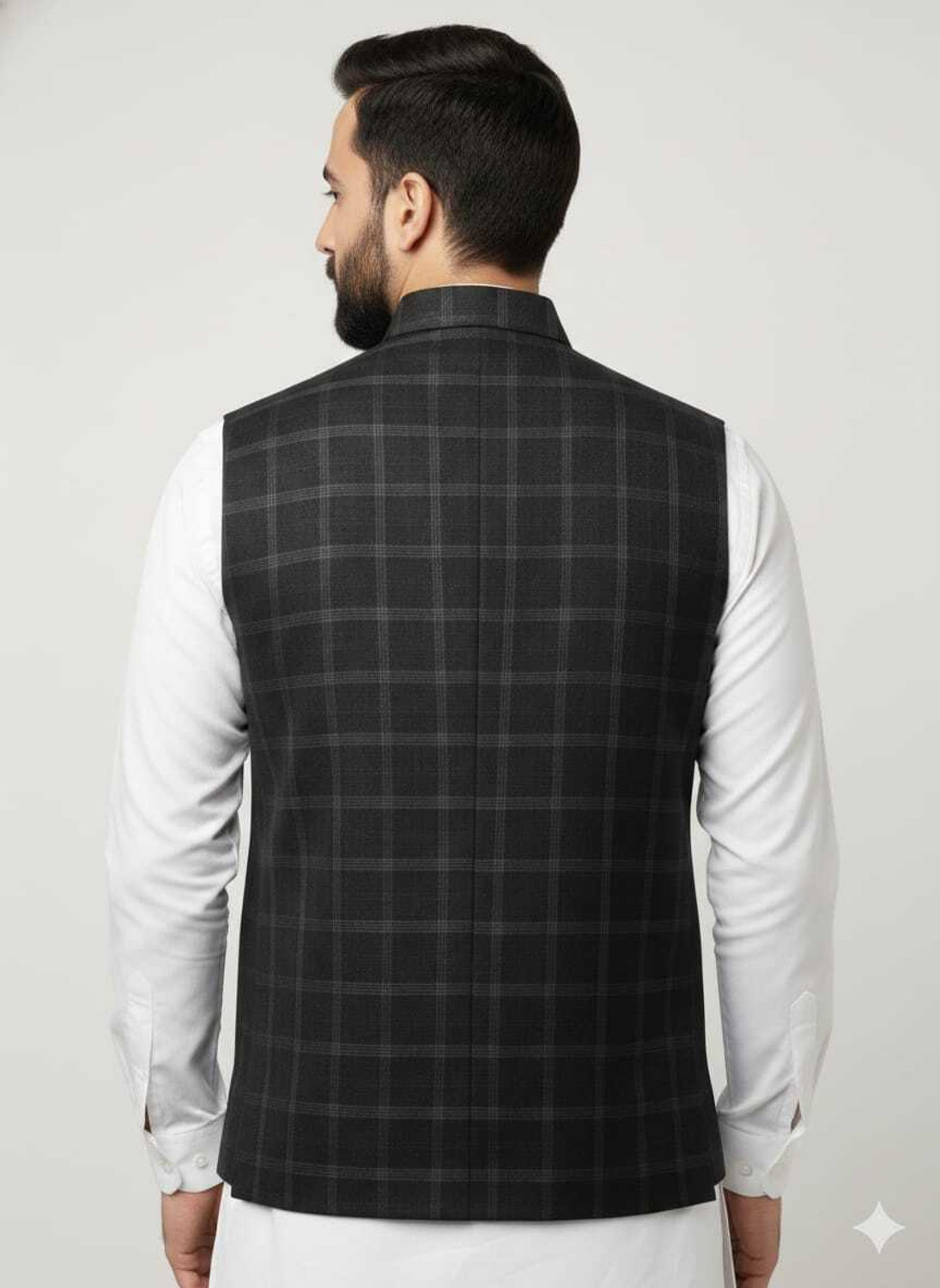 Image of utsav creation Checkered Men Waistcoat