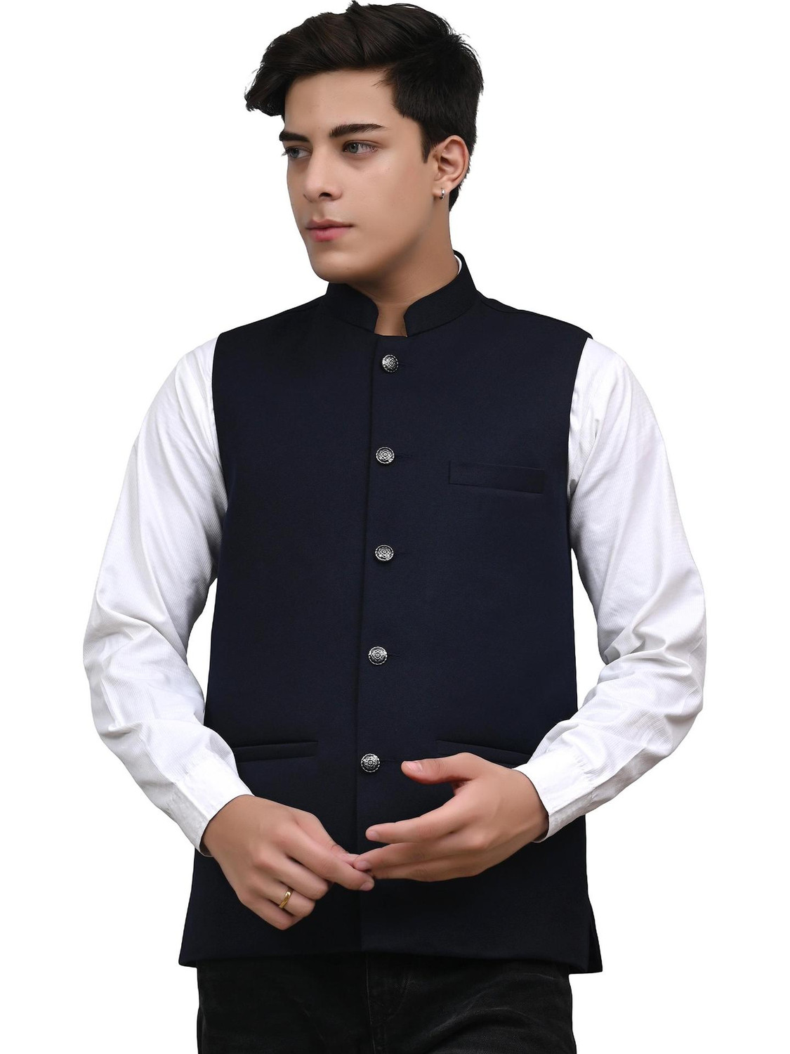 nadwi garments Solid Men Waistcoat