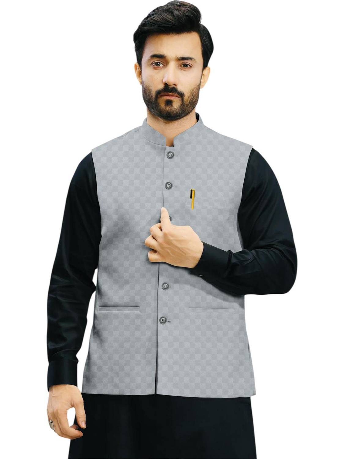 AA ENTERPRISES Checkered Men Waistcoat