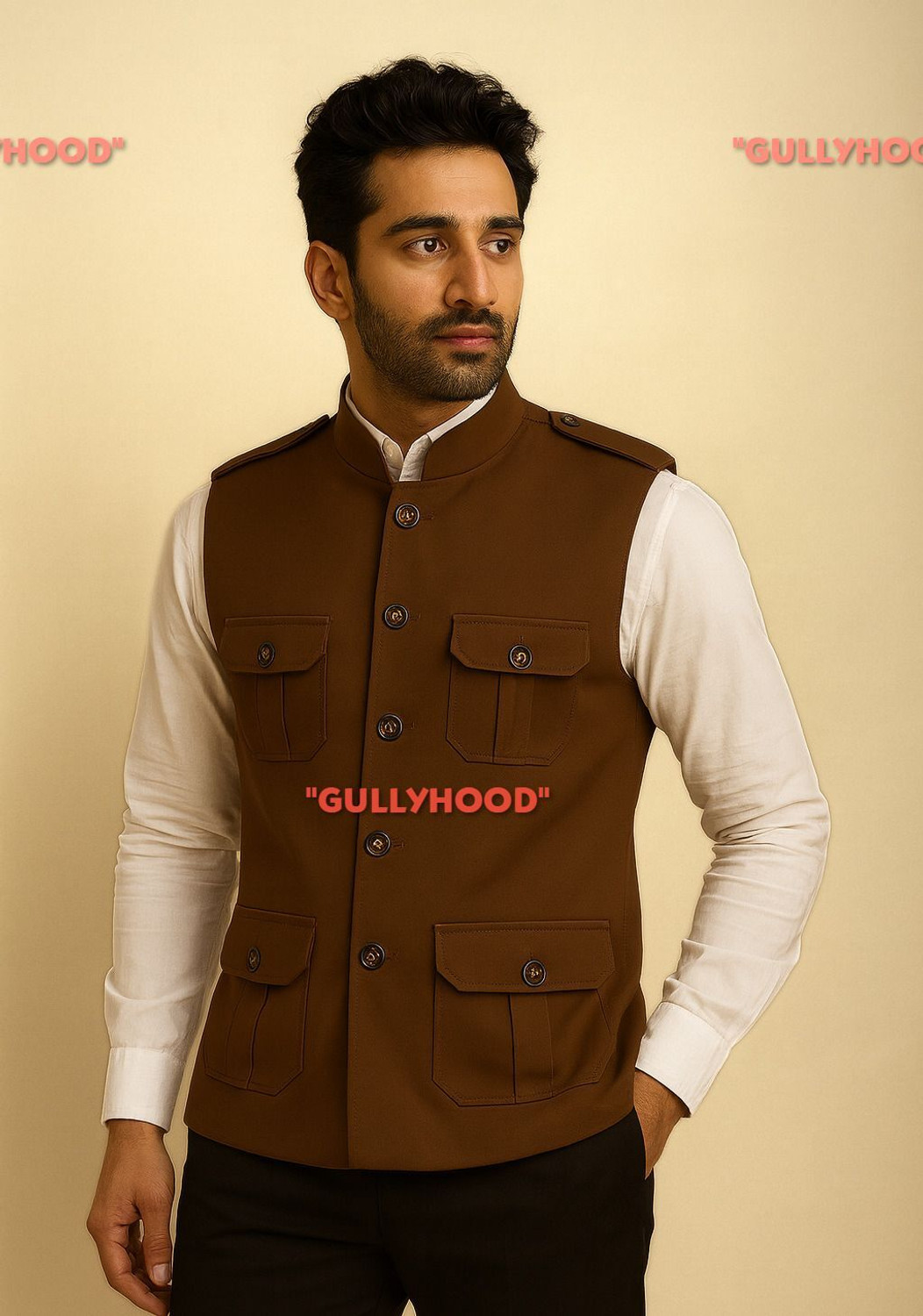 Image of Gullyhood Solid Men Waistcoat