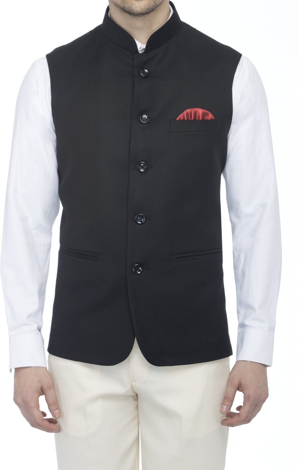 Image of FAVOROSKI Solid Men Waistcoat