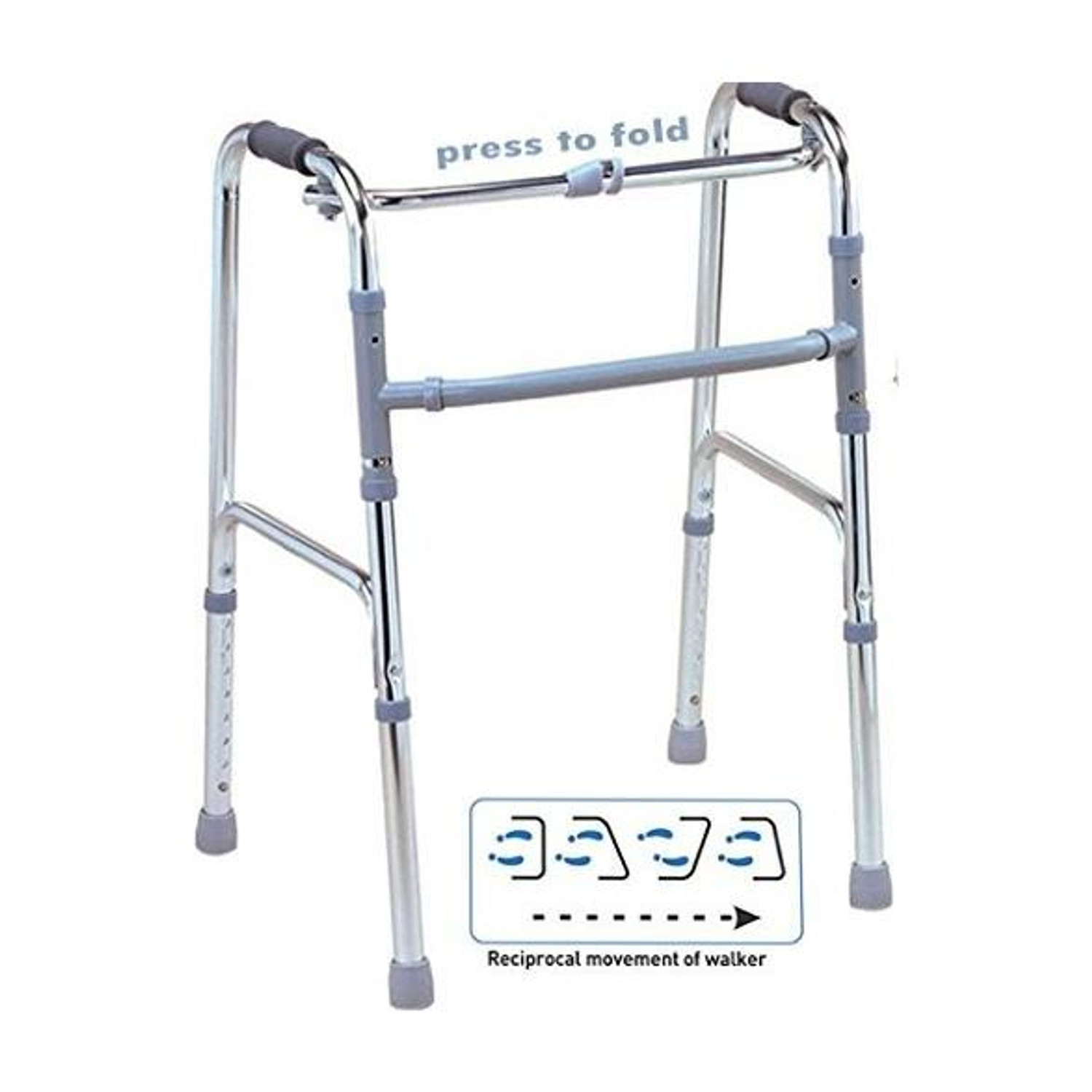 Image of veayva folding alluminium walker height adjustable Walking Stick
