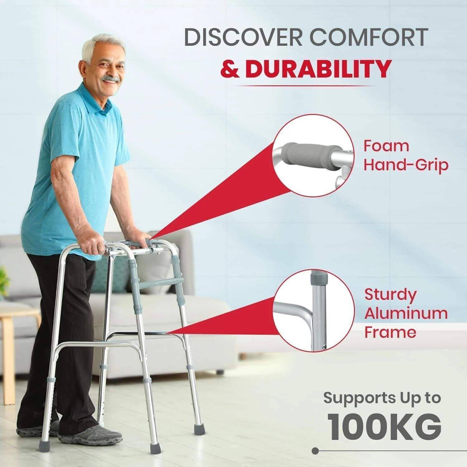 Image of AGEasy Bariatric Walker (Steel)