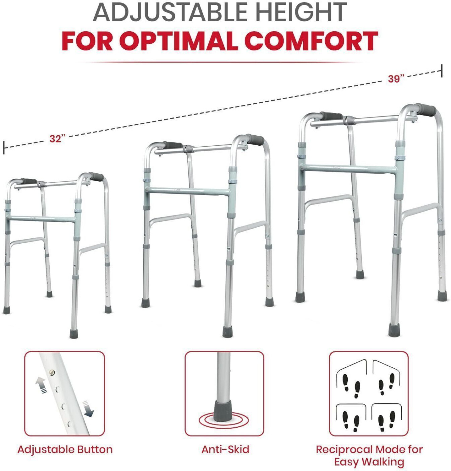 Image of AGEasy Bariatric Walker (Steel)