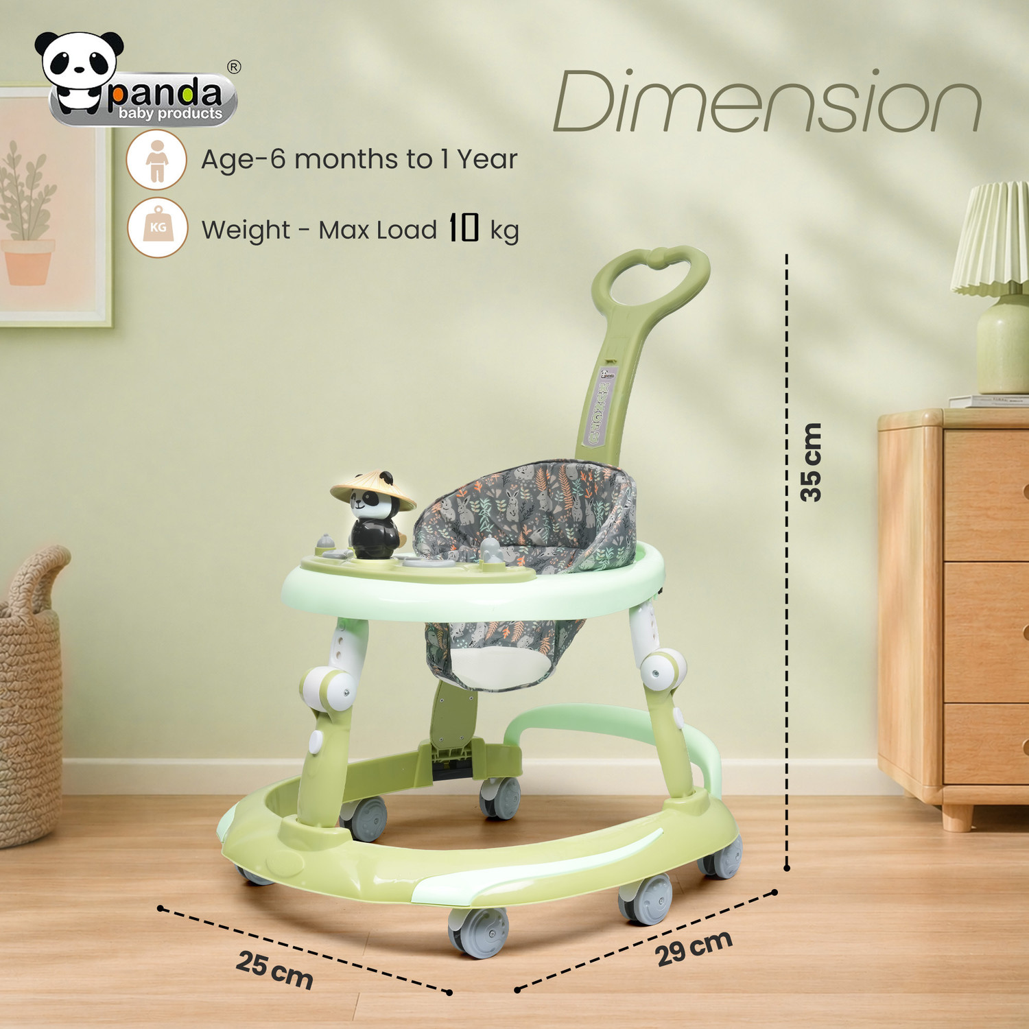 Image of PANDA BABY PRODUCTS Musical Activity Walker With Parent Rod