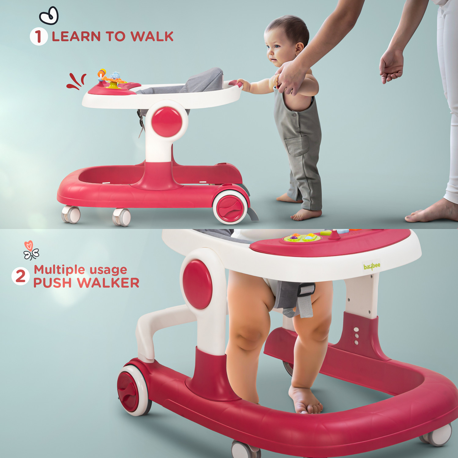 Image of baybee Musical 2-in-1 Walker