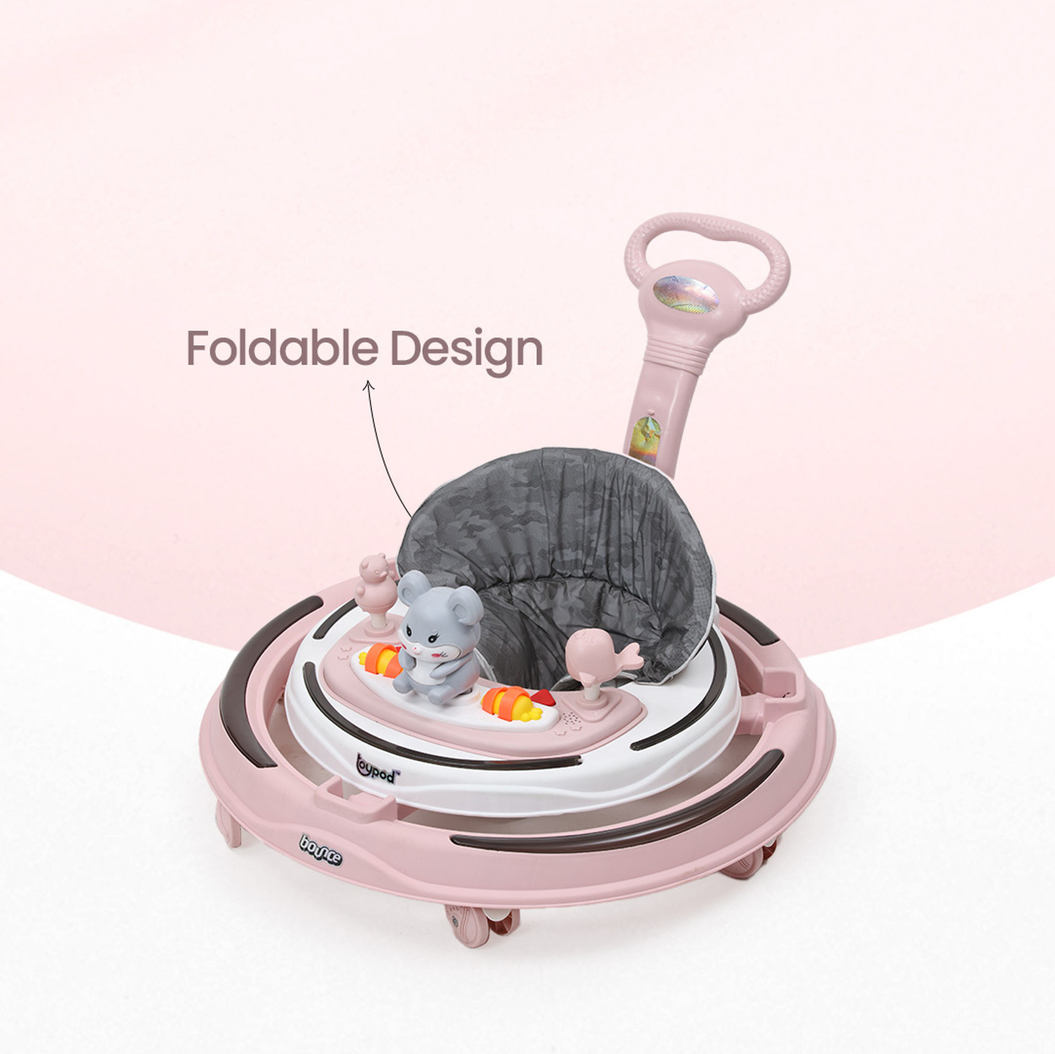 Image of TOY POD Musical Walker & Rocker With Parent Rod