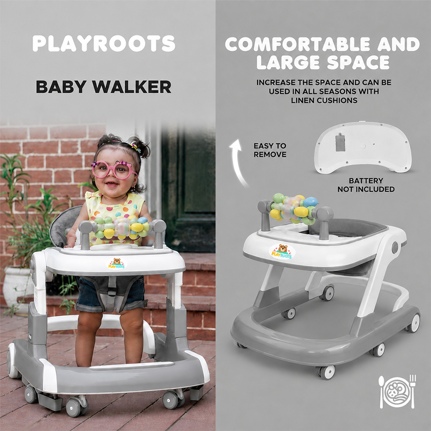 Image of Playroot Musical 3-in-1 Walker