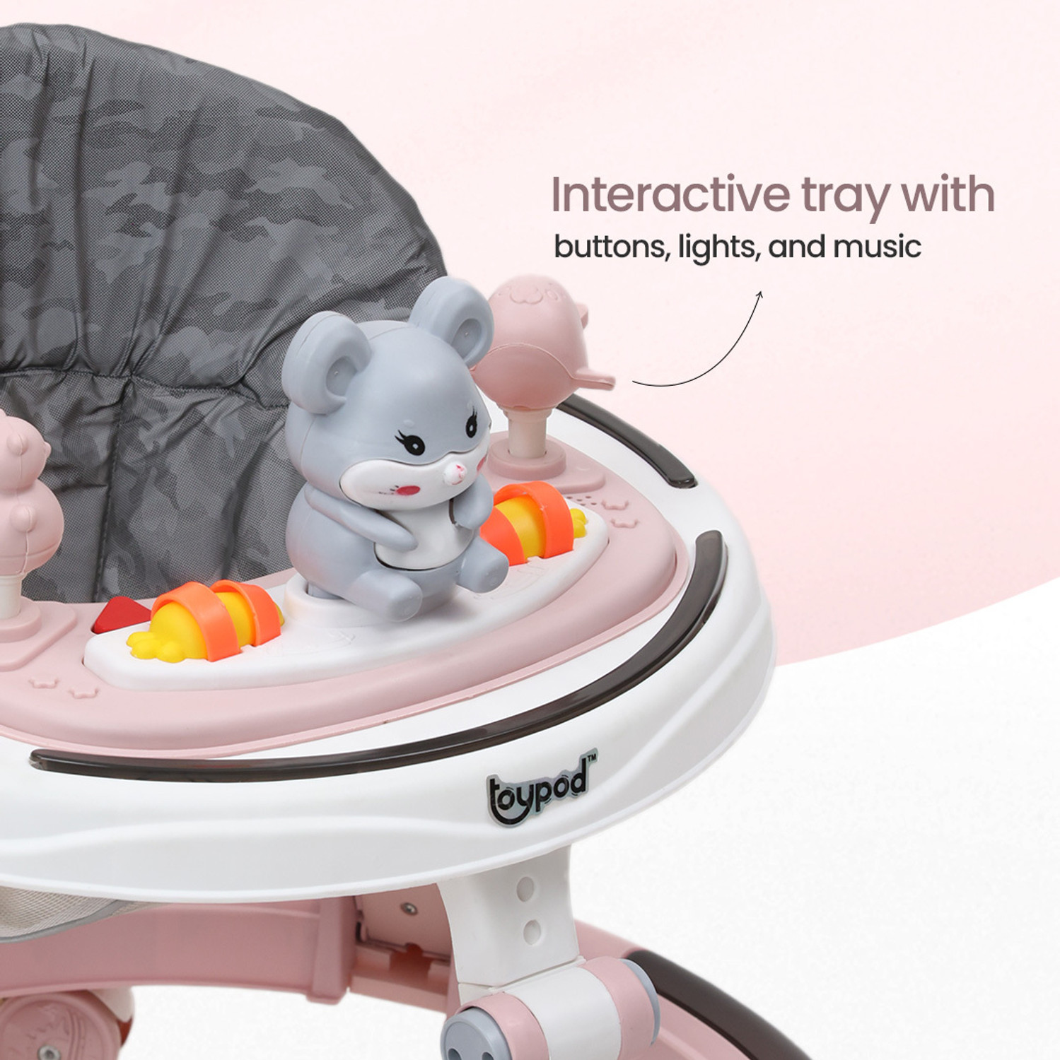 Image of TOY POD Musical Walker & Rocker With Parent Rod