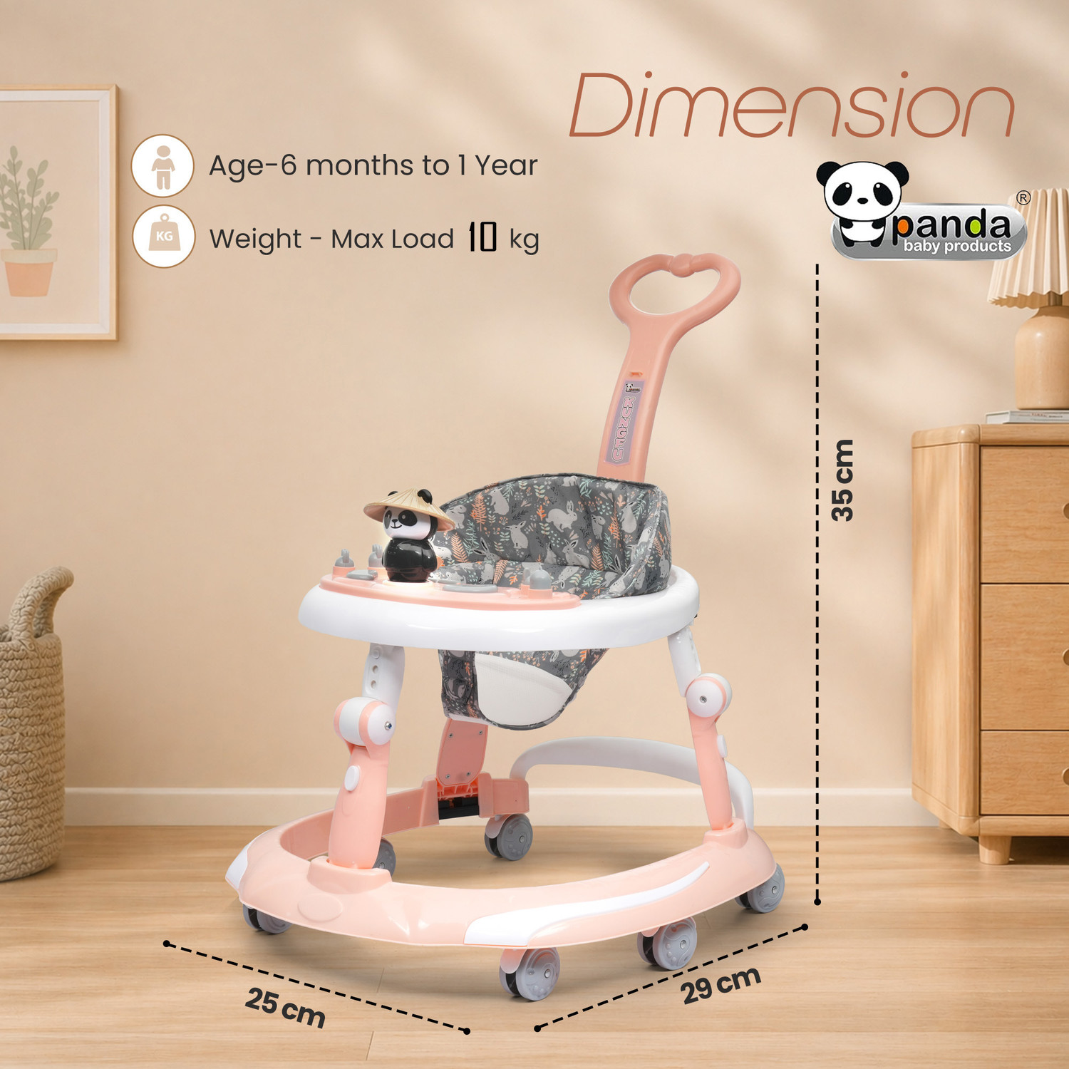 Image of PANDA BABY PRODUCTS Musical Activity Walker With Parent Rod