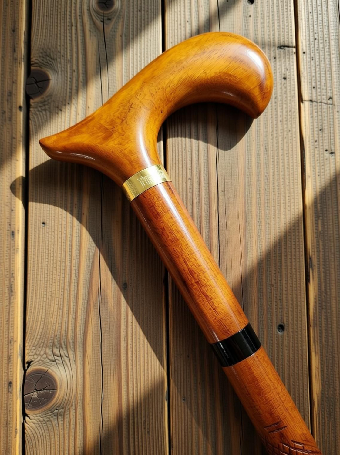 Image of Elit Mart Wooden walking stick for Man Woman And Old People Pack Of 1 Walking Stick