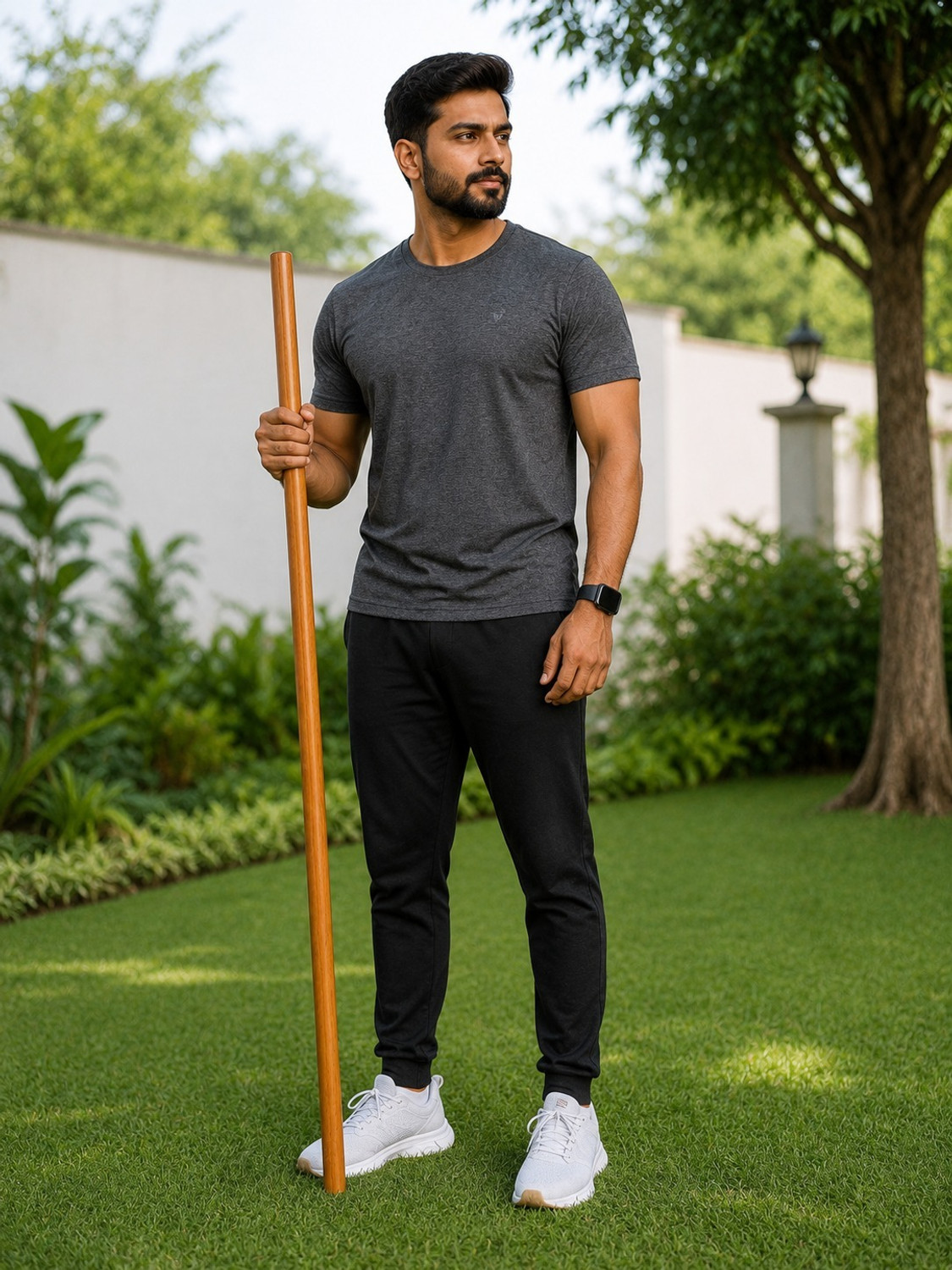 Image of bareillycane Bamboo Exercise Stick 4 Feet (48 Inch) Walking Stick