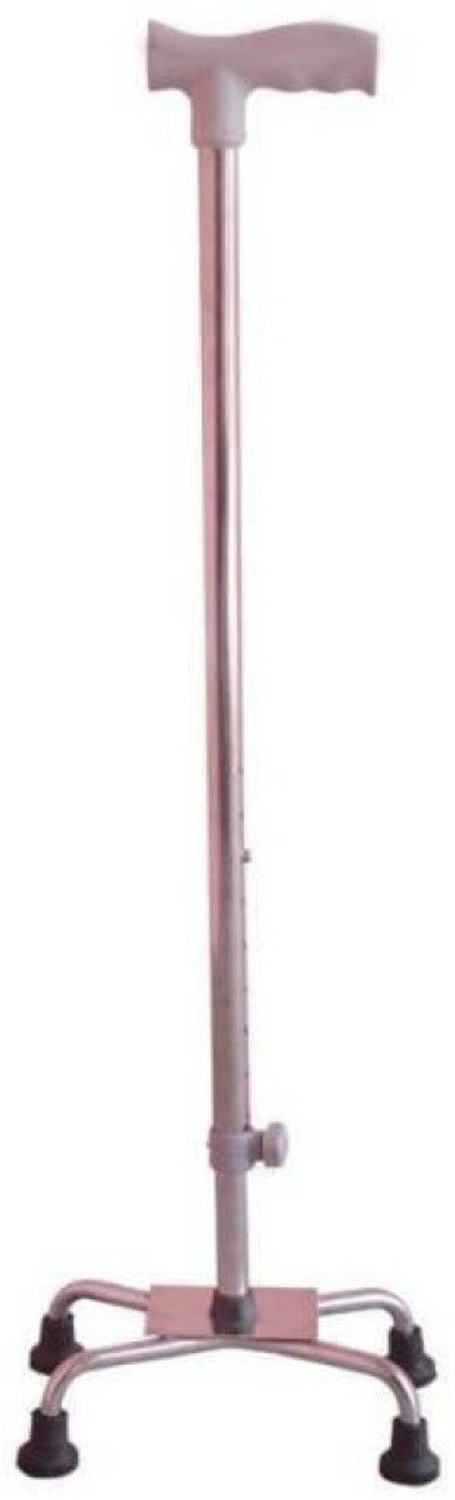 Image of SMARTH 4 Leg Croome Height Adjustable Walking Stick (With Support) Walking Stick