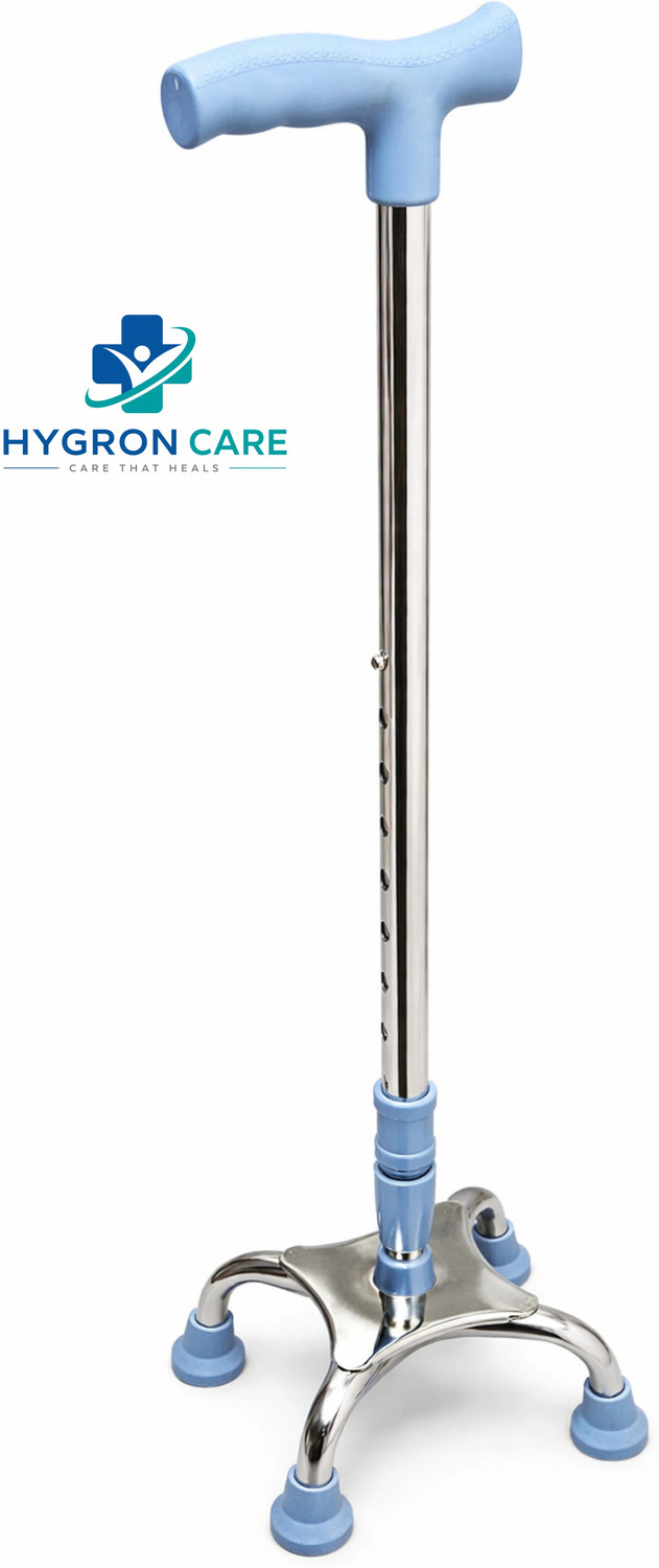 Image of HYGRON SURGICALS LARGE BASE 4-Leg Walking Stick