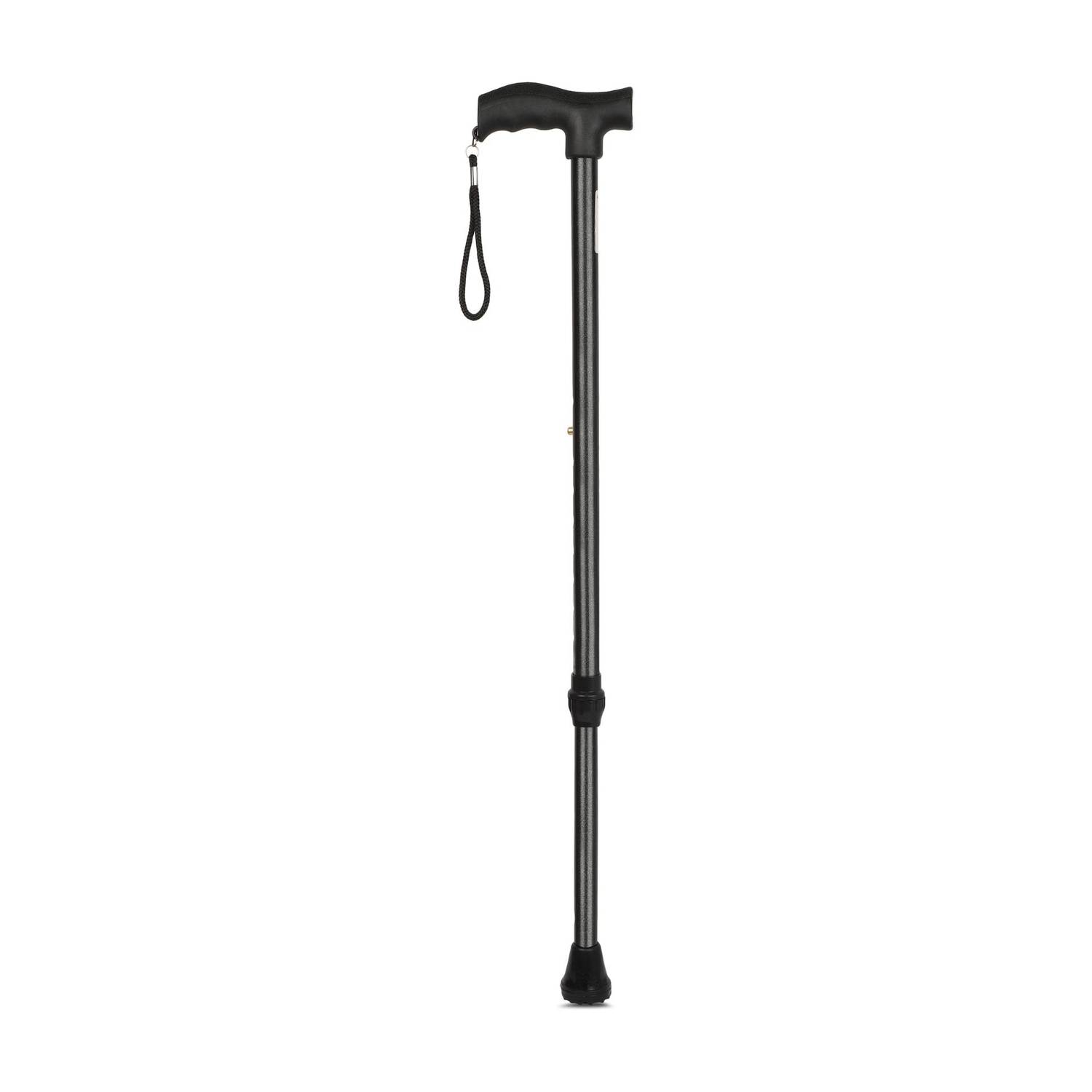 IWALK For Men, Women & Old People I Height Adjustable Black Walking Stick
