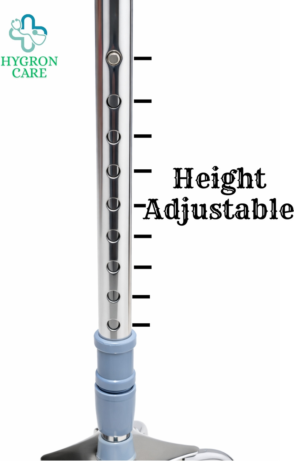Image of HYGRON SURGICALS LARGE BASE 4-Leg Walking Stick