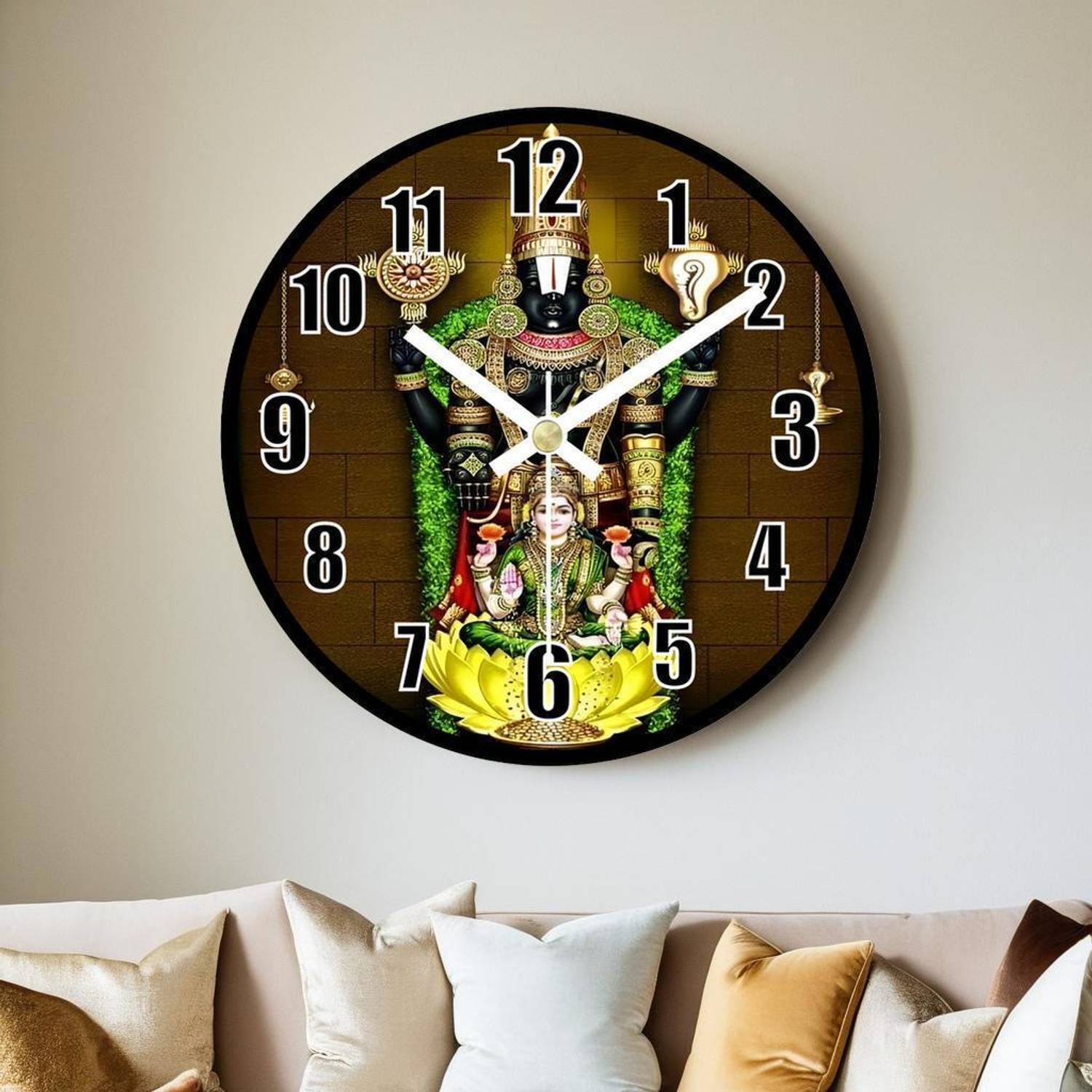 TrendsTube Analog 25 cm X 25 cm Wall Clock (Black, With Glass, St