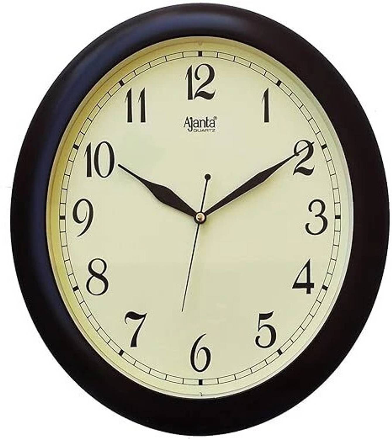 AJANTA Analog 31.9 cm X 28 cm Wall Clock (Gold, With Glass, Stand